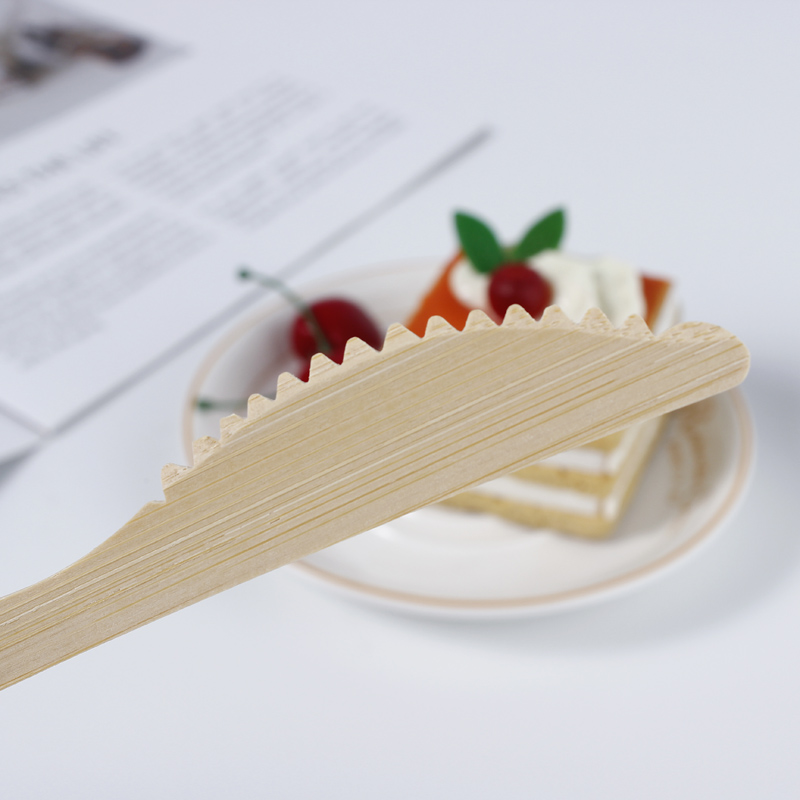 Giemza 10/20/50Pcs Wegwerp Thee Lepel Bamboe Bestek Toeristische Mes Set |-F-| saw Servies Sets Dessert Houten Vork