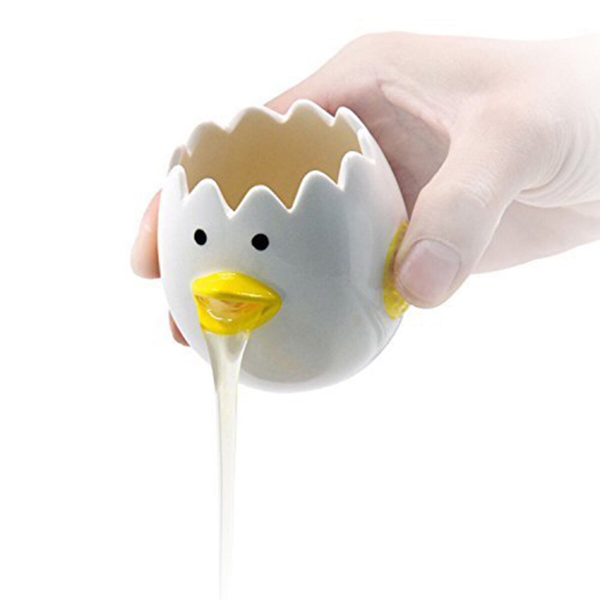 Cartoon Chicken Egg Yolk White Separator Ceramics Egg Separator Tool for Kitchen