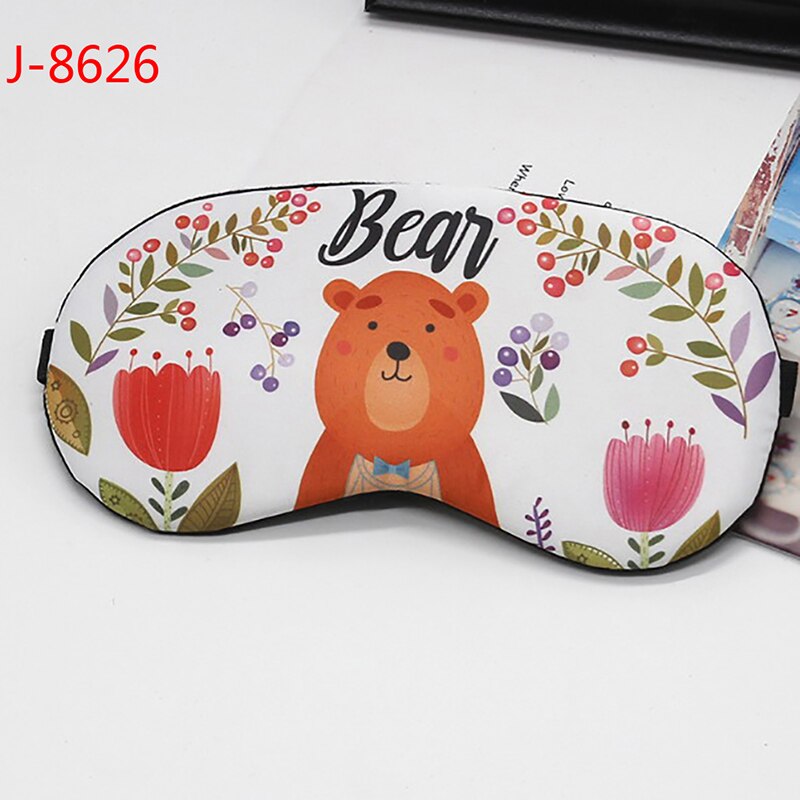 Mascarilla para dormir de dibujos animados a rayas, parche para los ojos, suave, de algodón, para viajes, relajante, ayuda para dormir, venda para los ojos: ZDHB0444-N26