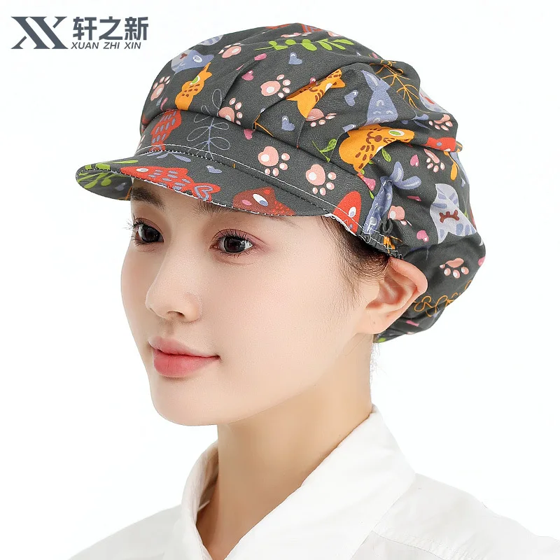 Damen-Kochmütze für sterben Küche, ölbeständig, rauchfrei, zum Kochen, kochendes Öl, spritzwassergeschützt, Heimarbeitskappe, Fabrik-Staubschutz