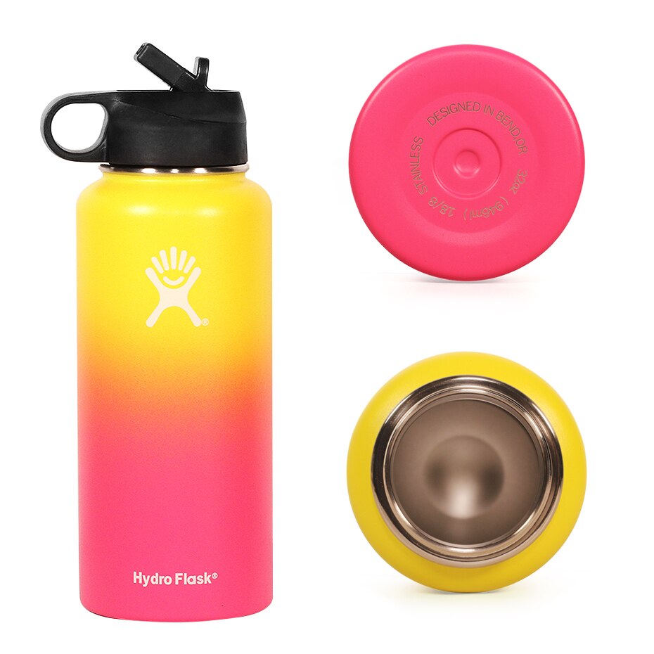 Sports Bottle Hydro Flask 32oz Tumbler Flask Vacuum Insulated Flask Stainless Steel Water Bottle Wide Mouth Outdoor