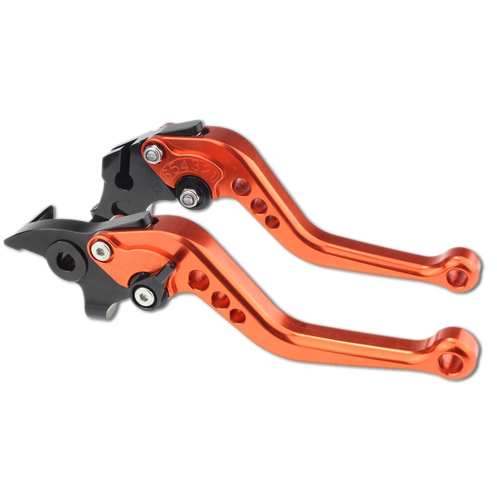 Voor Suzuki GS500 Gs 500 1989 - 1990 1991 1992 1993 1994 Cnc Aluminium Verstelbare Motorfiets Rem Koppeling Hevels handvat Grips: Short Orange