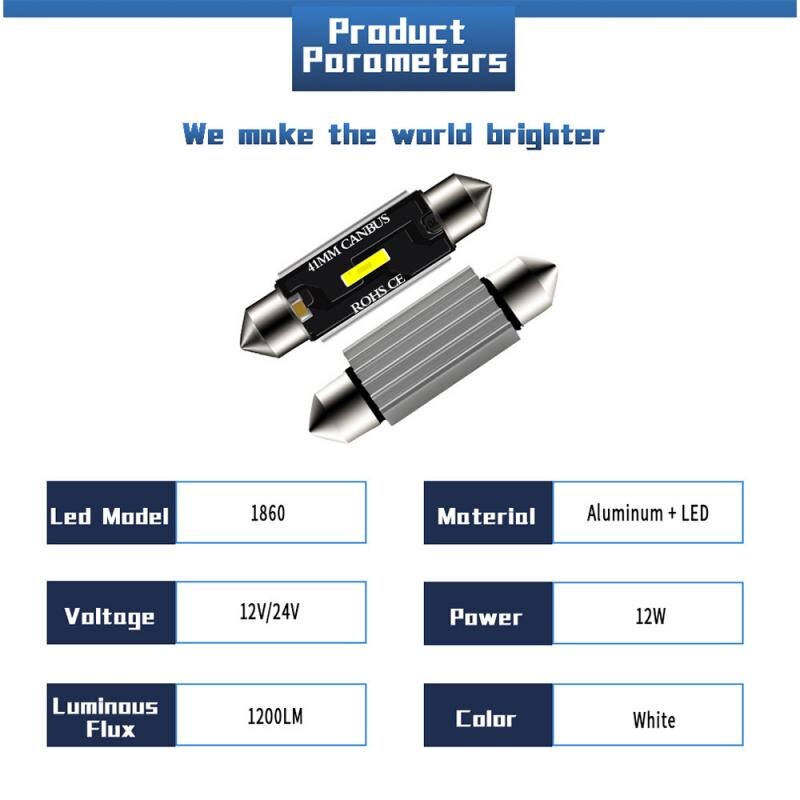 Bombillas LED CSP de 31mm, 36mm, 39mm, 41mm, C5W, C10W, súper brillante, luz de techo de automóvil, Canbus, sin Error, para lectura de interiores, lámparas de doble punta