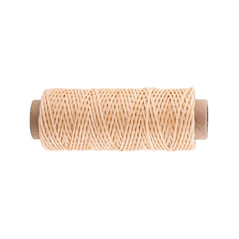 5 Rollen Van 50 Meter Van 150D Gewaxt Draad Voor Leer Hand Naaien Met Een Diameter Van 0.8 Mm (beige)