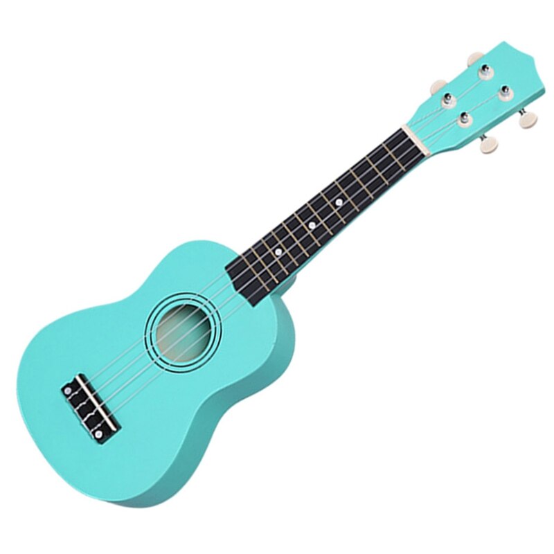 21 inch kleine akoestische sopraan ukelele kleurrijke lindehouten ukelele voor beginnende gitaarleerlingen groene goedkope uku