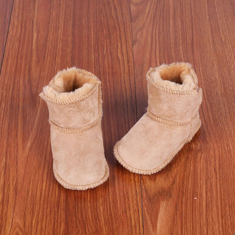 Luipaard Dikker Warm Baby Schoenen Lange Pluche Baby Jongen Meisje Snowboots Zachte Winter Baby Peuter Kids Schoenen