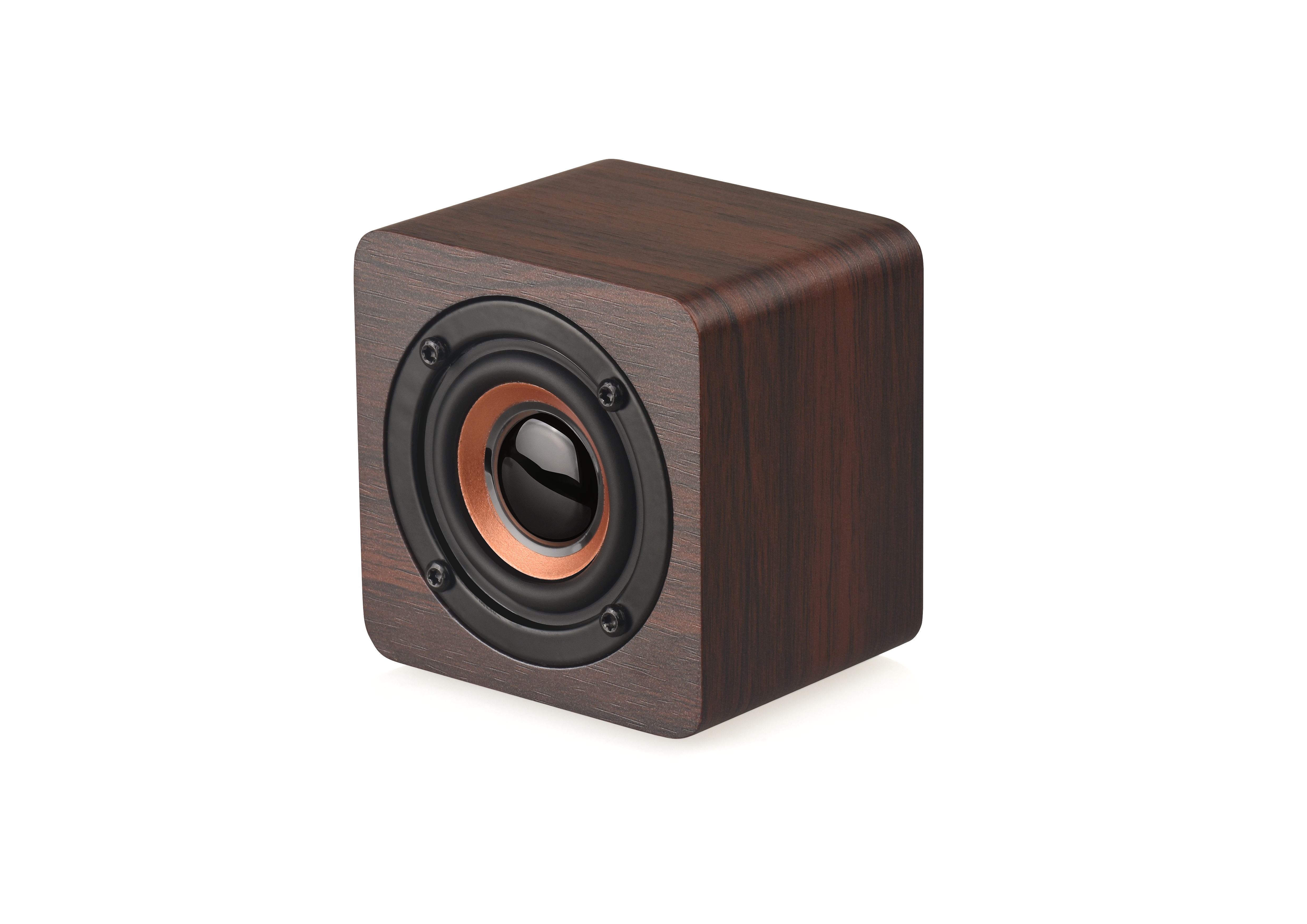 Houten Draadloze Bluetooth Speaker Hifi Vierkante Mini Retro Draagbare Subwoofer Mobiele Telefoon Kleine Stereo Leven: Walnut Wood Grain