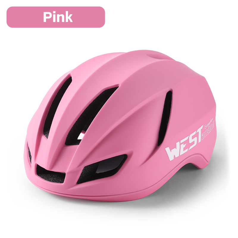 West Biking Cycling Aero Helm Mtb Enduro Racefiets Geïntegreerd Lichtgewicht Helm Mannen Vrouwen Multicolor Aerodynamische Veiligheidskappen: Roze