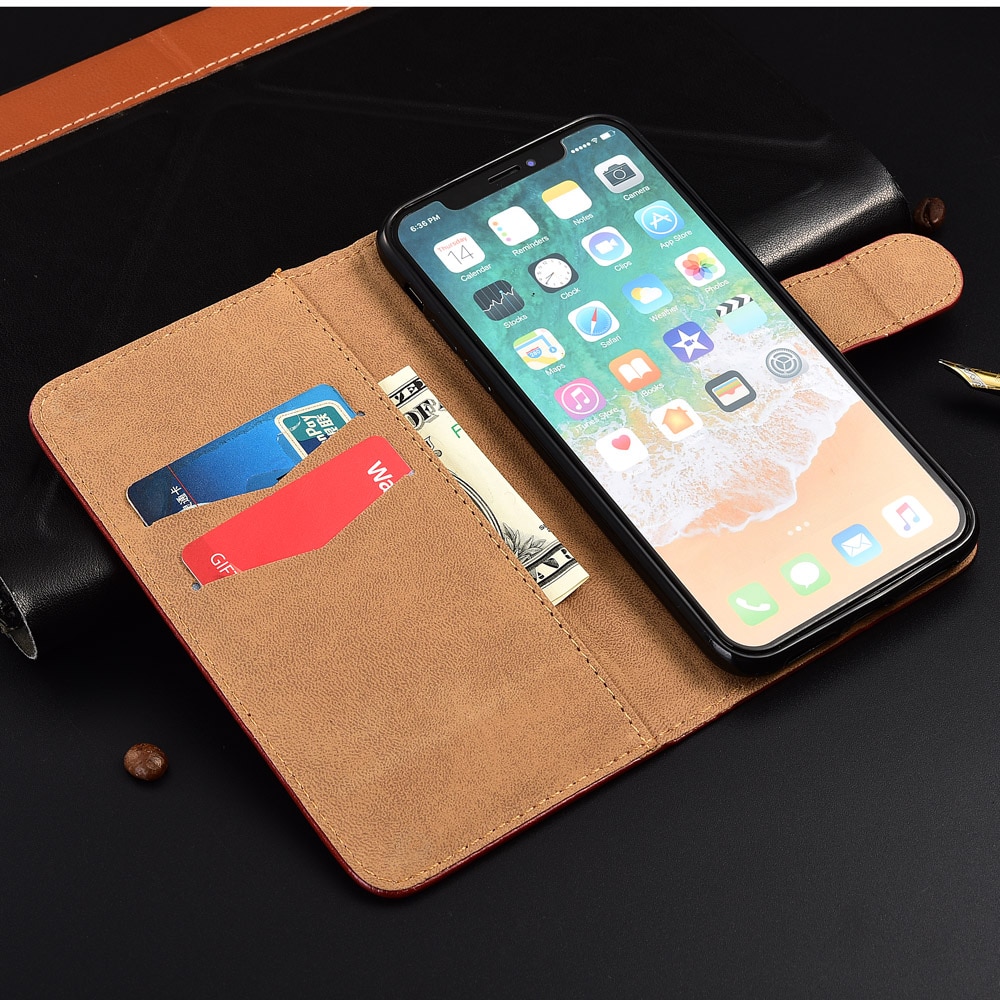 Voor doogee  bl9000 hoesje, standaard, leren portemonneehoesje met kaartvakje
