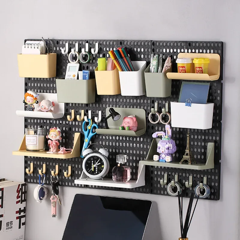 Pegboard painéis de parede pegboard organizador de parede montagem display diy pegboard kit ferramenta armazenamento painel rack banheiro cozinha