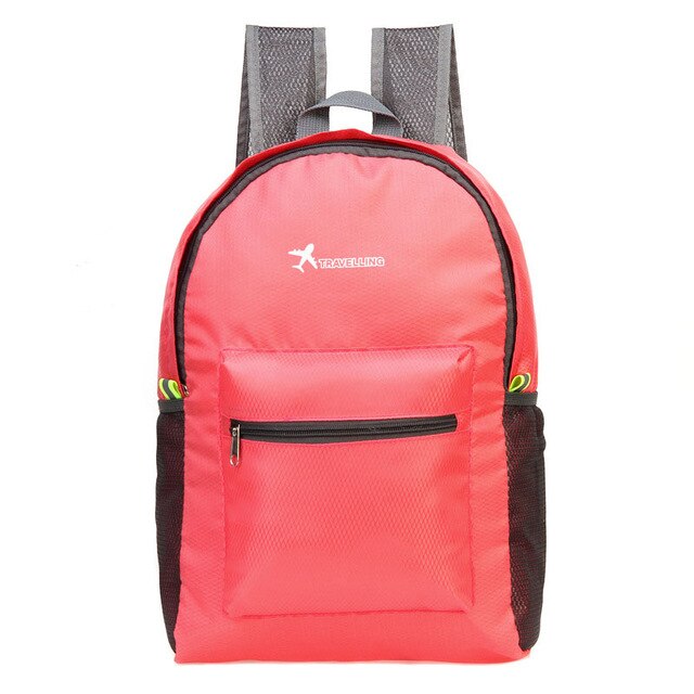 Mara's Dream unisexe sac de voyage Portable peut plier Nylon femmes voyage sacs à dos décontracté Simple hommes et femmes sac de voyage: F Watermelon red