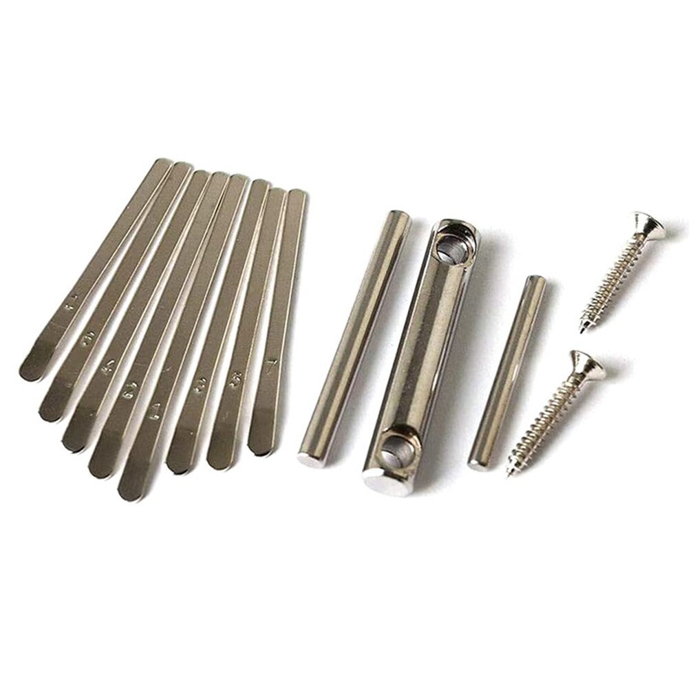 8-key Thumb Piano Silver Replacement Of Parts Key Dial Diy Accessories Practical Thumb Piano Hardware Suite Mini Piano Parts