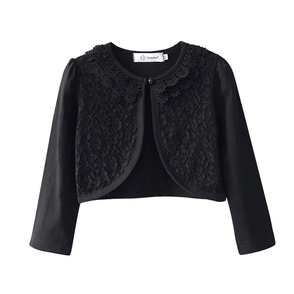 Cardigan boléro à manches longues en dentelle pour petites filles, vêtements princesse, nouvelle d'été pour enfants hauts