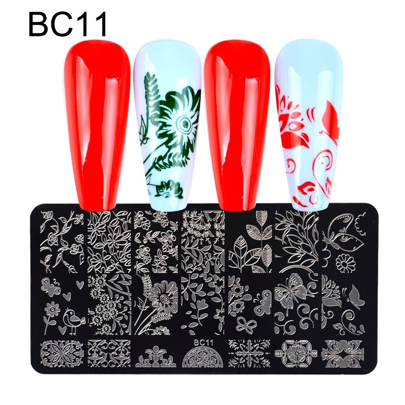 Dyr billede stempel plader stribe gitter blandet mønster søm stempling skabeloner stencil blomst print værktøj: Bc -11