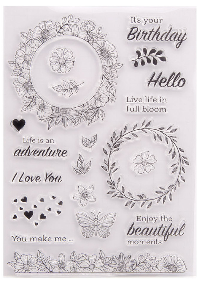 Świąteczne przezroczyste stemple Silikonowe przezroczyste stemple robić tworzenia kartek i scrapbookingu DIY: zielony