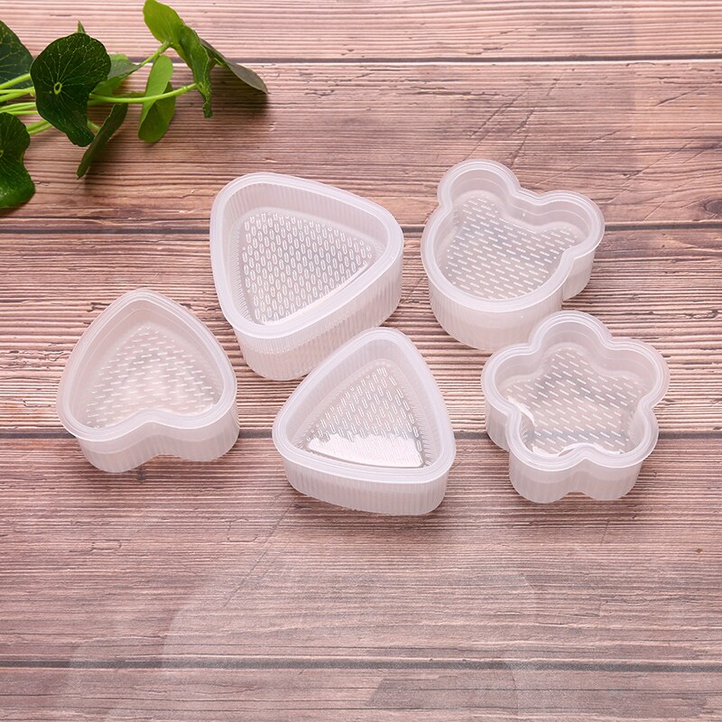 Clear DIY Sushi Mold Practical Kitchen Bento Decorating Sushi Onigiri Mold Food Press Triangular Form Rice Ball Maker Accessorie