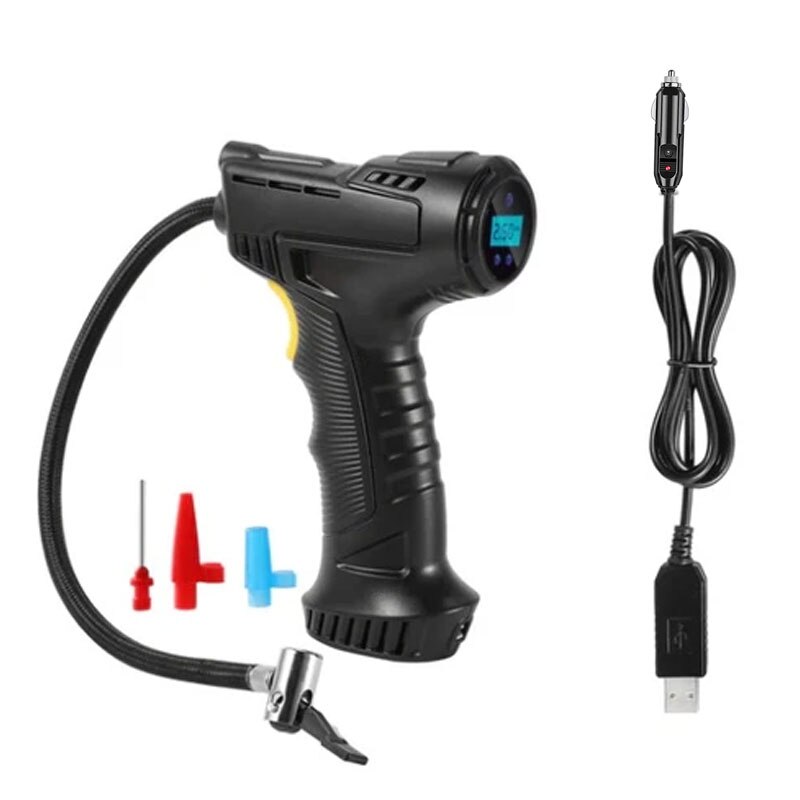 120W Oplaadbare Luchtcompressor Draadloze Opblaasbare Draagbare Luchtpomp Digitale Auto Automatische Bandenpomp Apparatuur: Car charging