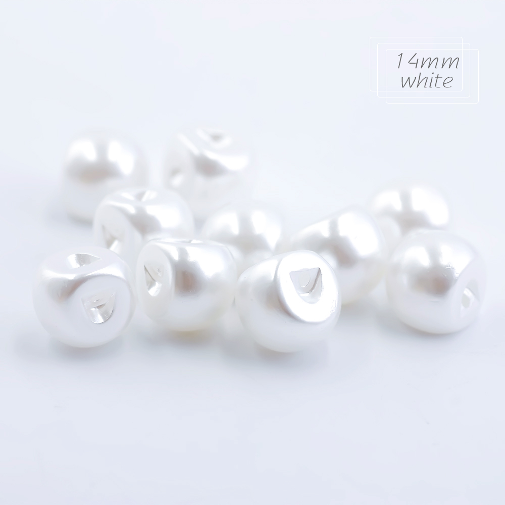 Botones de costura Hisenlee de 6 tamaños, botones redondos de perlas de plástico con agujero lateral, 6mm, 8mm, 9mm, 10mm, 12mm, 14mm, accesorios blancos/Marfil, 100 Uds.: Níquel negro