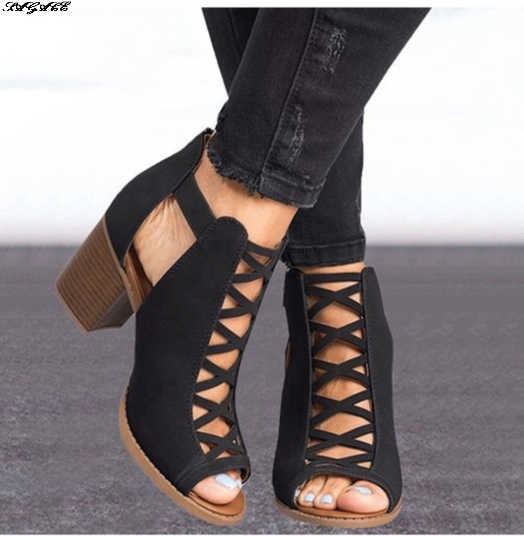 SAGSCE – sandales à talons hauts pour femmes, chaussures à la , respirantes, antidérapantes, décontractées, pour l'extérieur, pour la plage, nouveauté