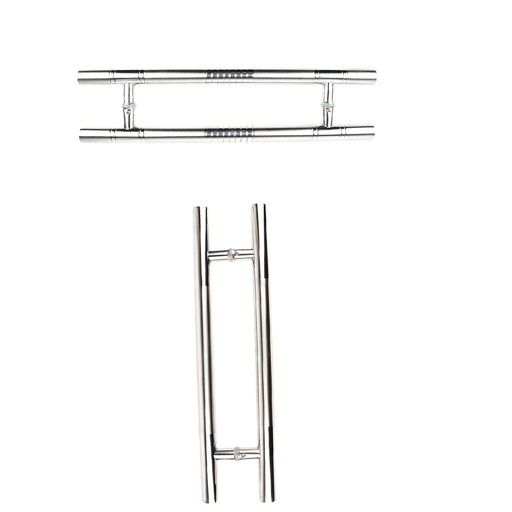 H-Shaped Stainless Back to Back Pull Push Door Handles Furniture Handrails