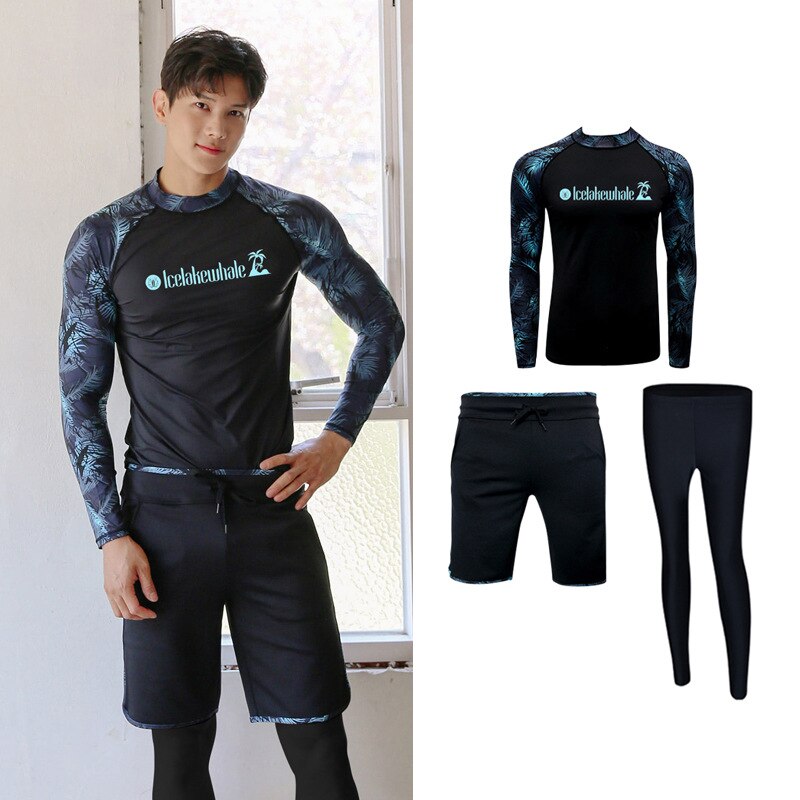 Wetsuit Set - 8 Piece Rash Guard Swimwear for Men & Women - Long Sleeve Sport Top & Shorts - M-3XL