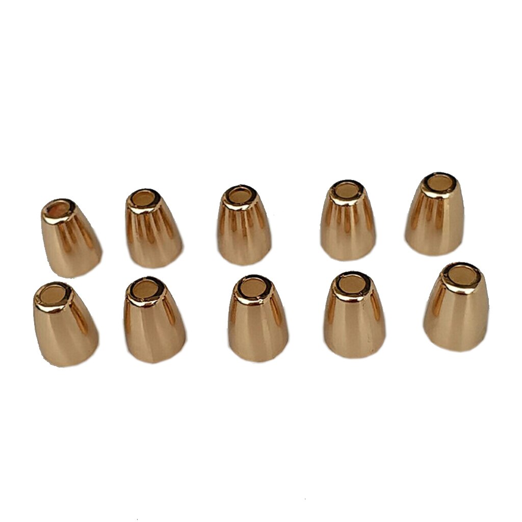 10pcs Golden Bell Shape Cord Lock Cord End Cap String End Stopper Dia 4mm