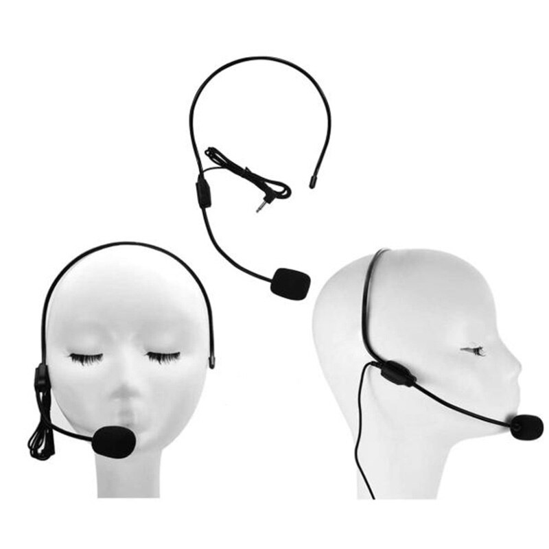 3 st hörlurar mikrofon headset högtalare mikrofon kompatibel o teknik röstförstärkare lärare högtalare