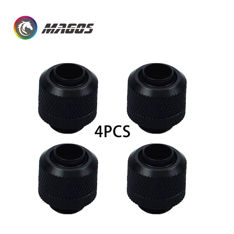 8 Stck Schlauch Hand Kompression passend zu, weiche Rohr Stecker Verwendet Für 3/8&#39;&#39; PVC Rohr 9,5x12,7mm Computer Wasser Kühlung, Schwarz/Silber: 4Stck Schwarz