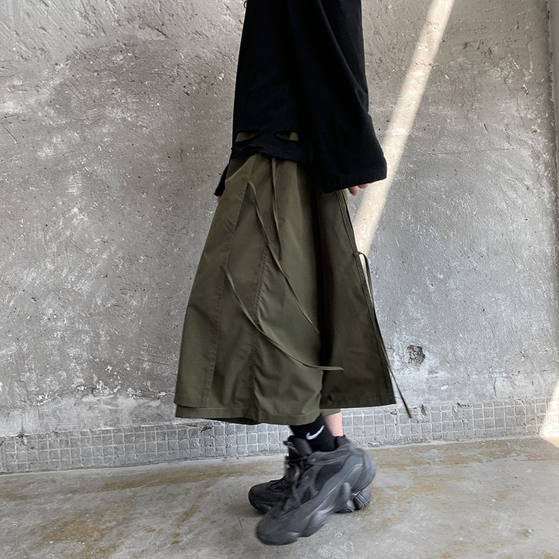 Zomer wijde broek heren effen casual broek heren streetwear wilde hiphop losse rechte broek heren m -2xl