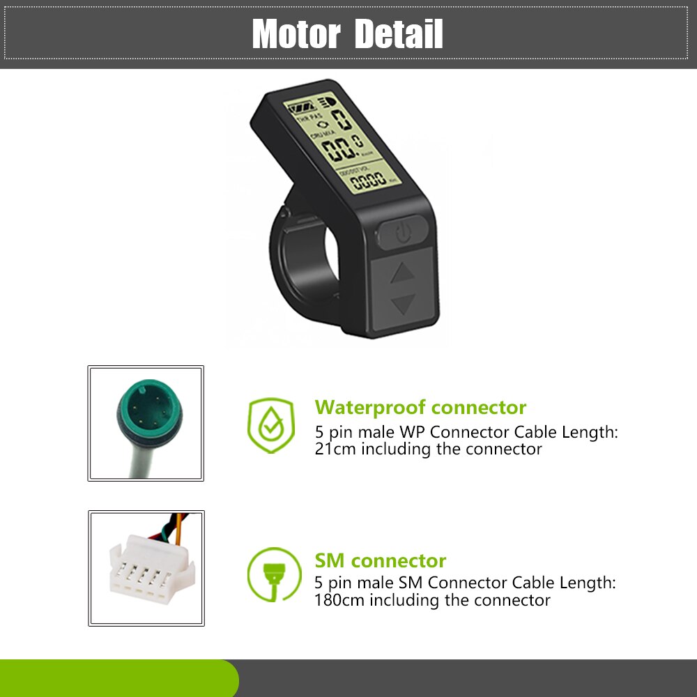 KT LCD4 Display 36V 48V Kunteng Computer Electric Bicycle Parts LCD Mini Display for Ebike Conversion Kit