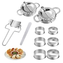 Moule à raviolis en acier inoxydable, 11 pièces, pour la fabrication de raviolis, accessoires de cuisson, pour la cuisine et la maison