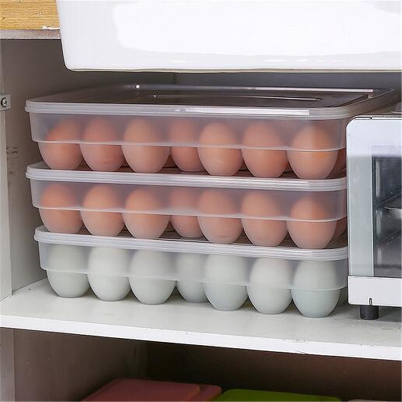 Egg oppbevaringsboks 34 rist brett kjøleskap ferskboks oppbevaringsboks boks bærbar egg crisper binger kjøkken produkt