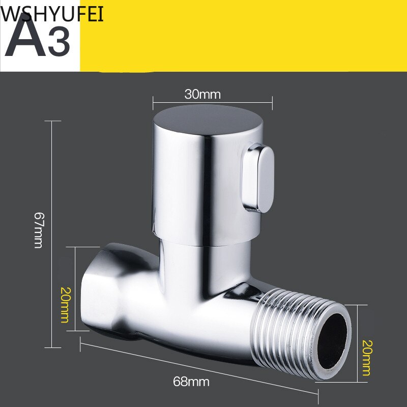 Solid Copper Thickening Water Stop Valve Water Heater Kitchen Washing Machine Toilet Water Heater Angle Valve Switch