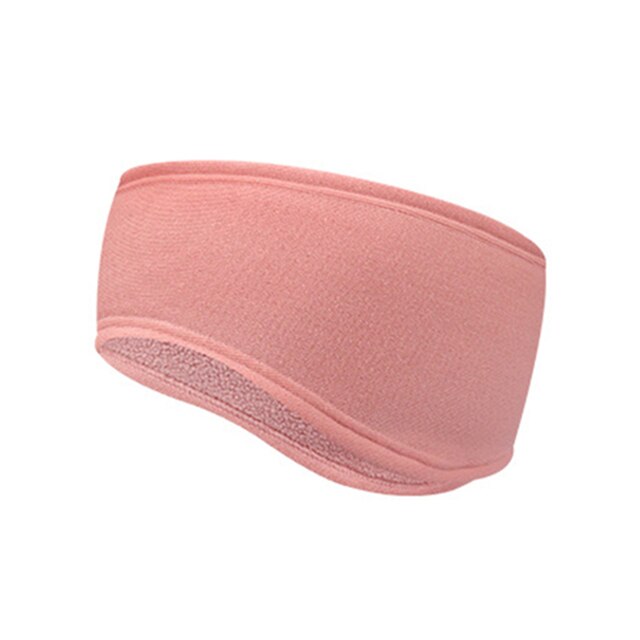 1pcs Soft Polar Fleece Running Headband Winter Warmer Ear Muff Ski Windproof Ear Protection Unisex Soft Hair Bandage For Men: Pink