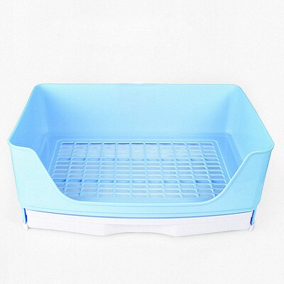 Caja de inodoro de conejo grande para entrenamiento, bandeja esquinera con cajón para mascotas, hámster adulto, conejillo de indias, Galesaur: Blue