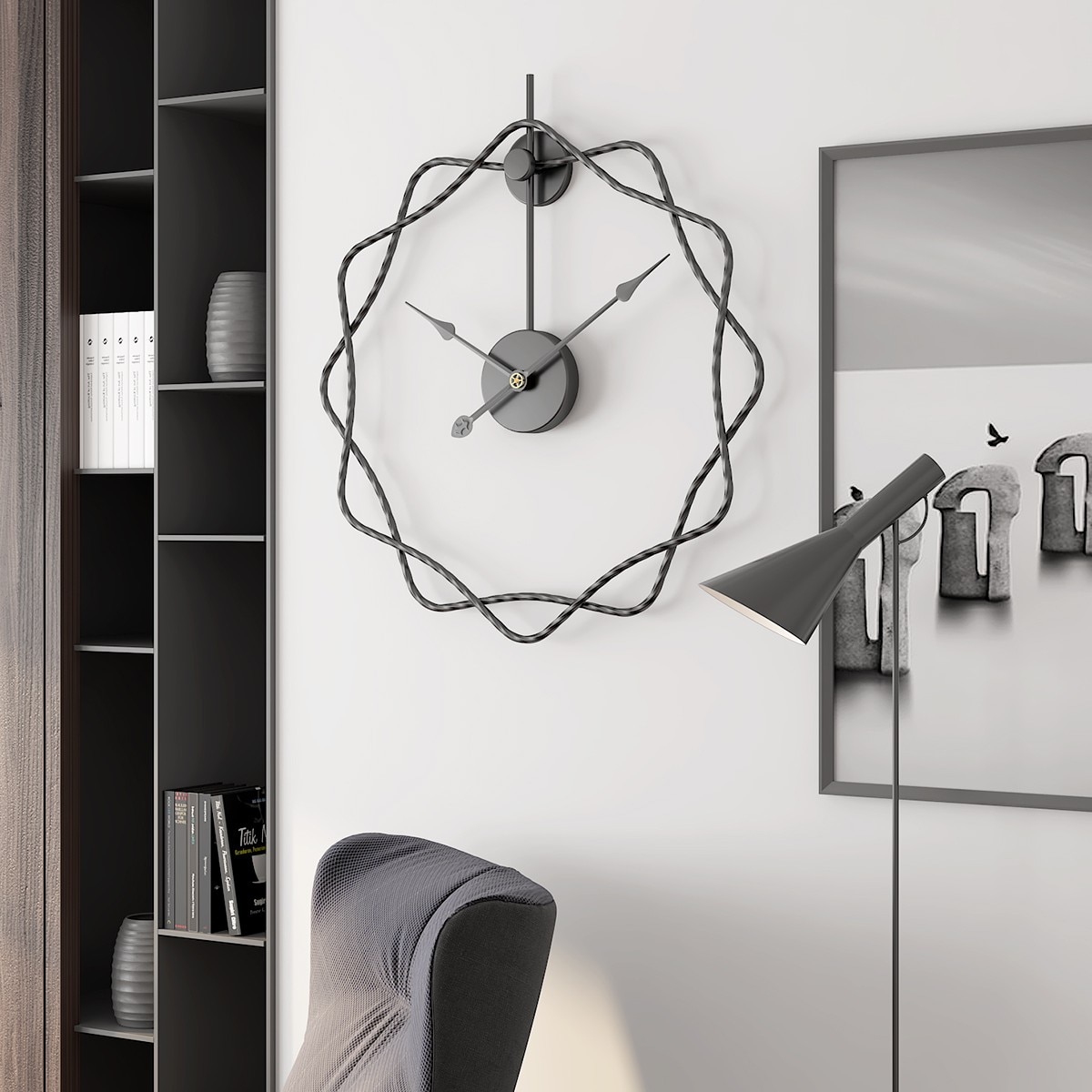 50cm butikk stille veggklokker moderne klokker til hjemmekosekontor i europeisk stil hengende veggklokker horloge murale