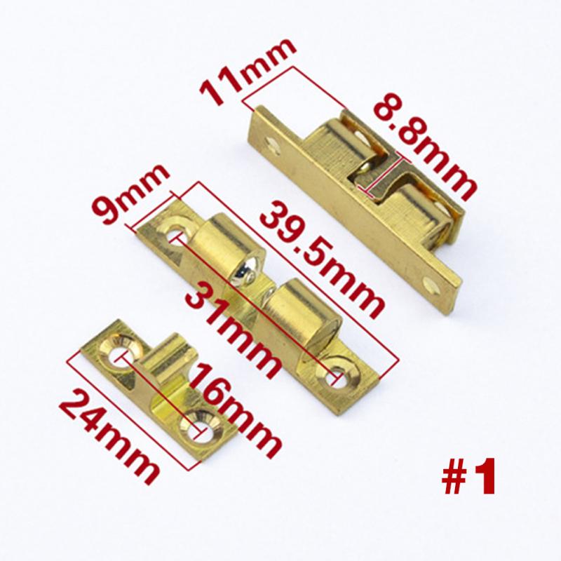 1 Set Door Lock Door Touch Latch Cabinets Interlock Switch Chassis Cabinet Spring Ball Locker Adjustable Brass Door Buckle