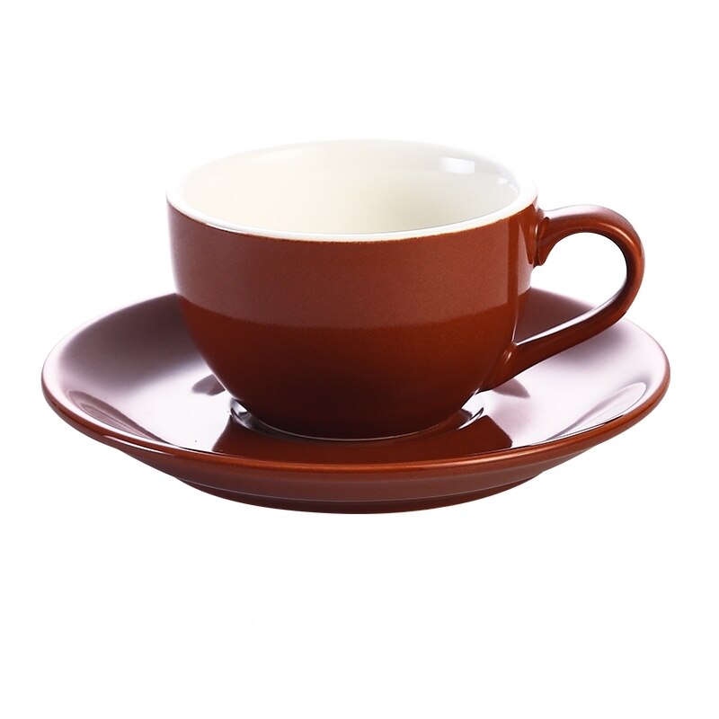 Tasses à café en céramique de de 150ml, ensemble de tasses à fleurs Cappuccino simples de style européen, Latte: 6bright