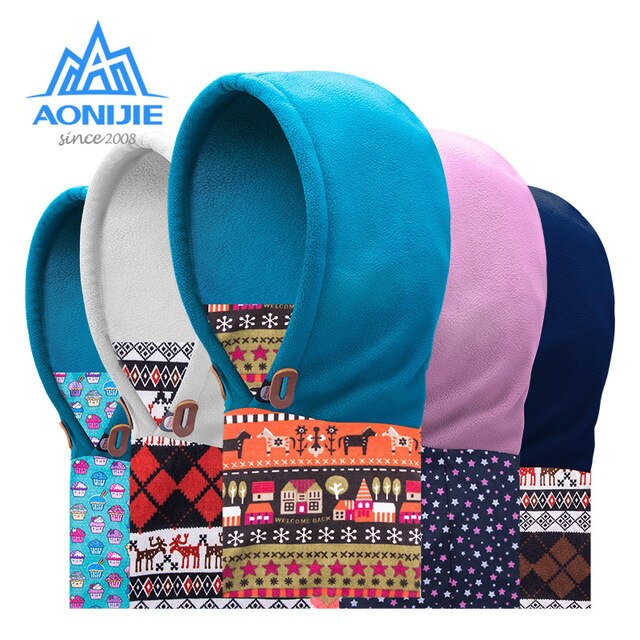 Aonijie  e813 børn børn dobbeltlags vinter termisk fleece balaclava ansigtsovertræk ski cap maske tørklæde til løbecykling