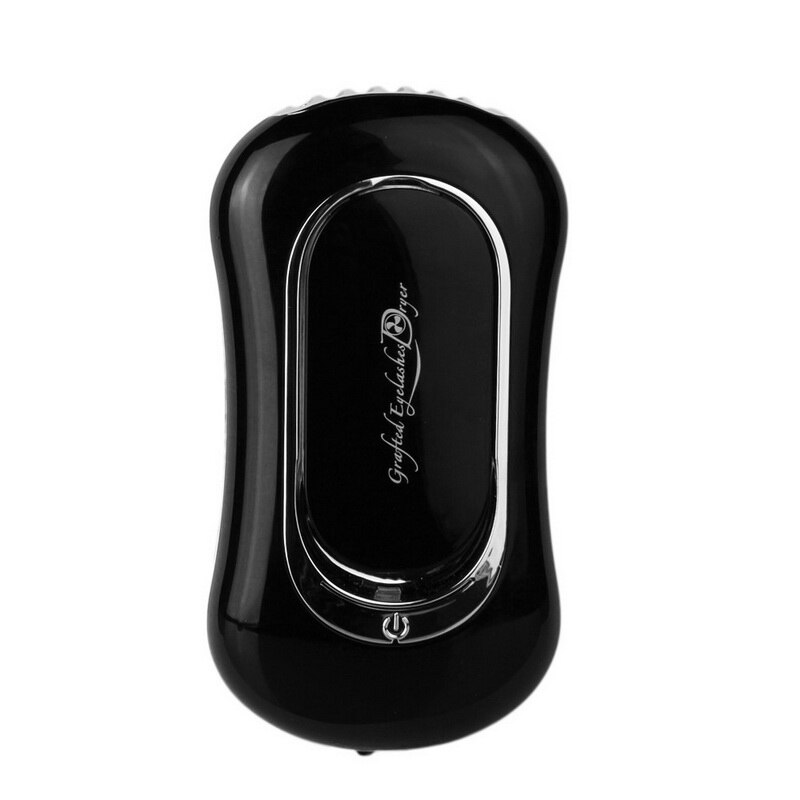 Portable USB Mini Fan Eyelash Dryer Air False Eye Lash Mascara Dryer Quick Drying Makeup Device Tools: Black