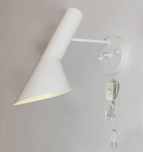 Nordiske designere jern aj led væglampe stue soveværelse moderne sengelampe indendørs belysning væglampe: Rød