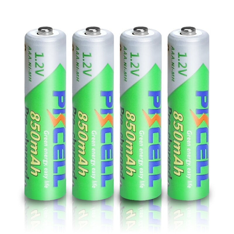 Pkcell batteri aaa 850 mah 1.2v nimh aaa genopladeligt batteri foropladning lav selvafladning aaa batterier til kamera lommelygte: 4 stk