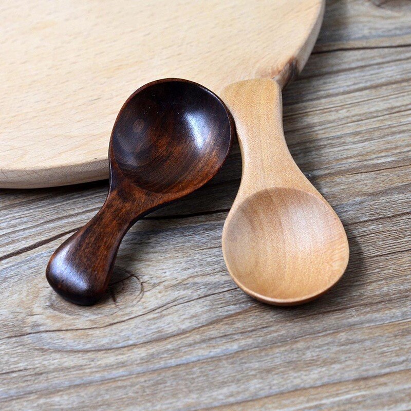 Child Milk Powder Wooden Spoon Ice Cream Milkshake Spoon Mini Sugar Spoon Salt Wood Spoons Cooking Tools Kitchen Gadgets