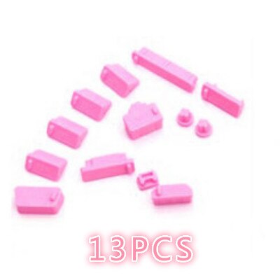 13 Stks/set Anti Stof Plug Voor Laptop Siliconen Cover Stopper Laptop Stof Plug Laptop Stofdicht Usb Stof Plug Computer Accessoires: Roze