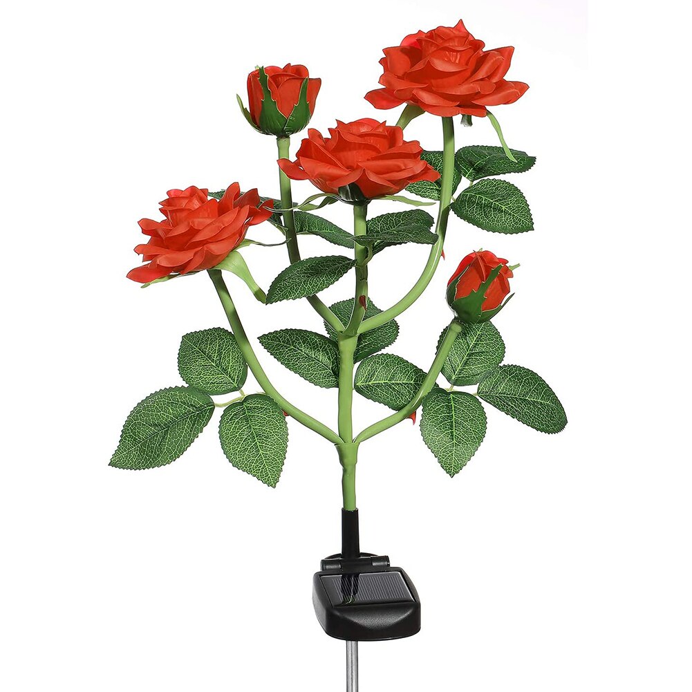 Solar Rose Flowers Lights Waterproof LED Lawn Lamp... – Grandado