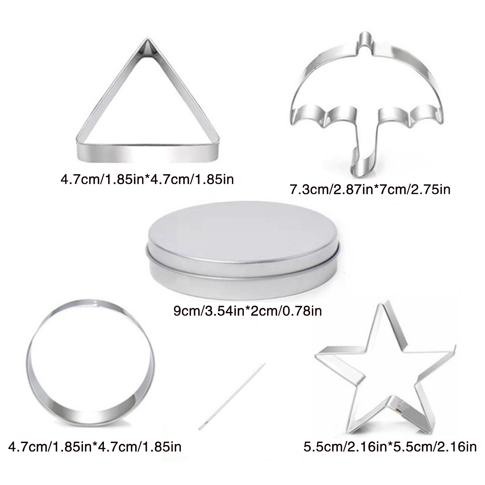 Dalgona Cookies Making mold Kit Stainless Steel Cookie Cutters Biscuit Molds for Making Desserts Puddings Jelly