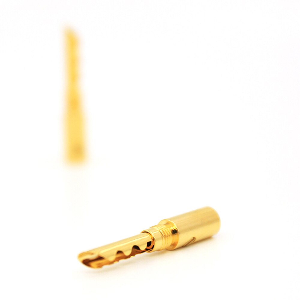 12 Uds BA1418 24K cobre chapado en oro BFA 4mm conector Banana macho de altavoz