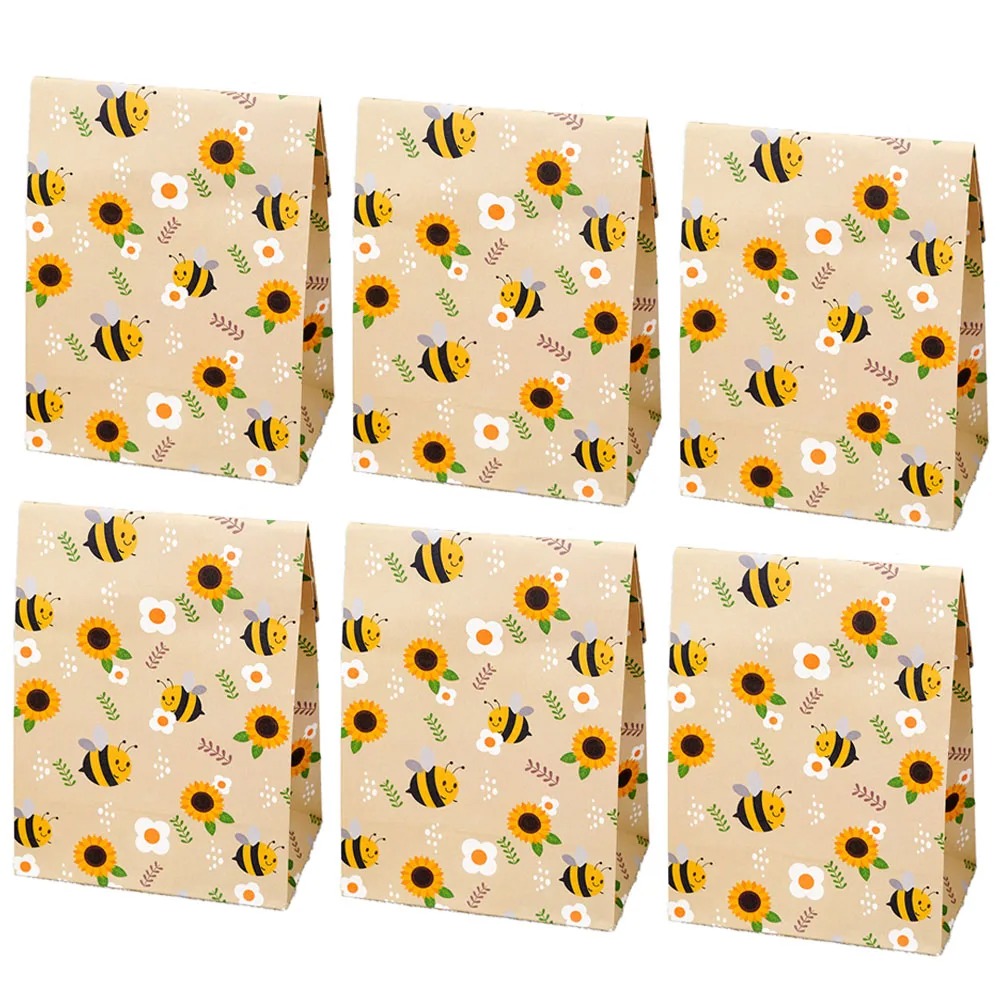 Cute Bumble Bee Honey Bee Party Decorations Cake Topper Banner Balloons Tablecloth For Kids Happy Birthday Party Supplies Decors: Dark Khaki