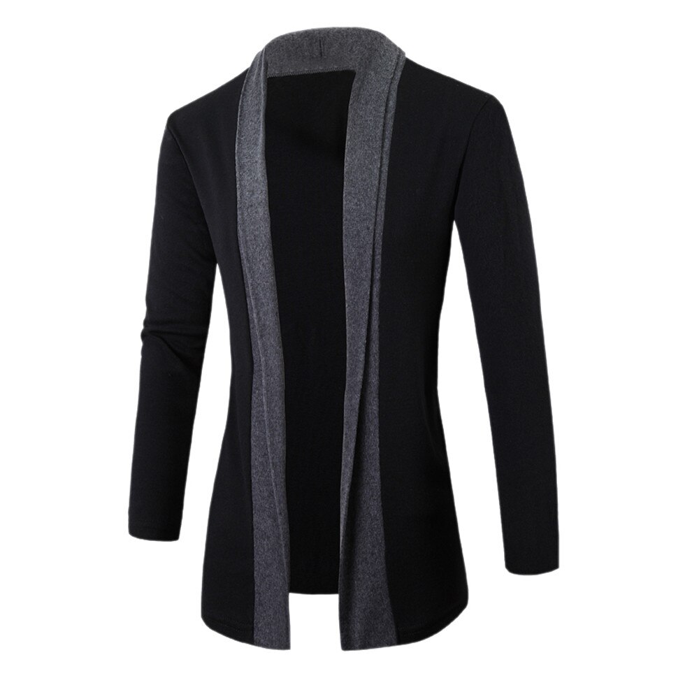 Vest Mannen Lente Casual Jassen Man Slim Fit Lange Mouw Casual Gebreide Jas Mode Plus Size Mannen pull Homme: Dark Grey Cardigan / L