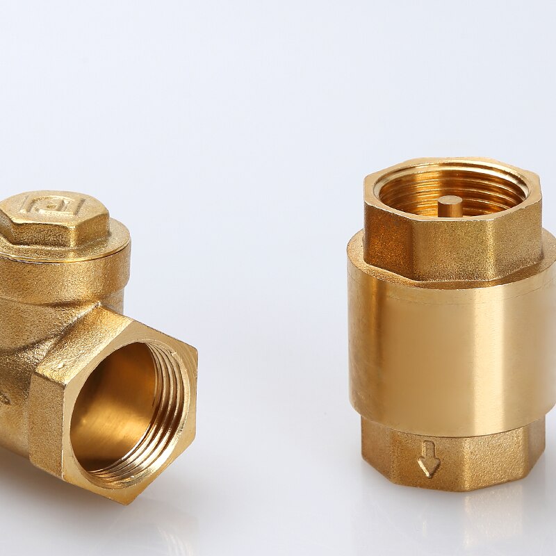 1pc DN15/DN20/DN25 NPT Brass Thread In-Line Spring Check Valve 25mm Diameter 200WOG For Water Control